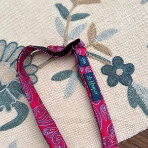 Haspel Red and Blue Paisley bow tie. Beautiful silk.